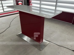 Burgundy White Phone Store Wall Display Layout