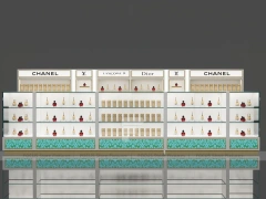 Chanel Dior White Cosmetics Wall Shelving