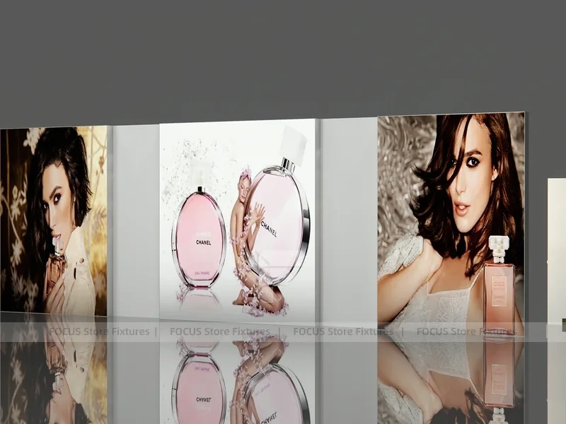 Chanel Dior White Cosmetics Wall Shelving