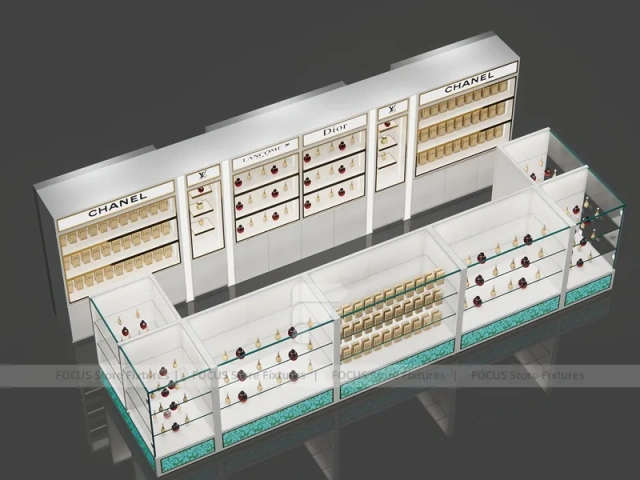 Chanel Dior White Cosmetics Wall Shelving