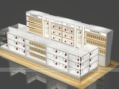 Chanel Dior White Cosmetics Wall Shelving