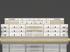 Chanel Dior White Cosmetics Wall Shelving