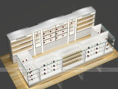 Chanel Dior White Cosmetics Wall Shelving