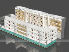 Chanel Dior White Cosmetics Wall Shelving