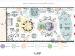 Circular White Mobile Electronics Showroom