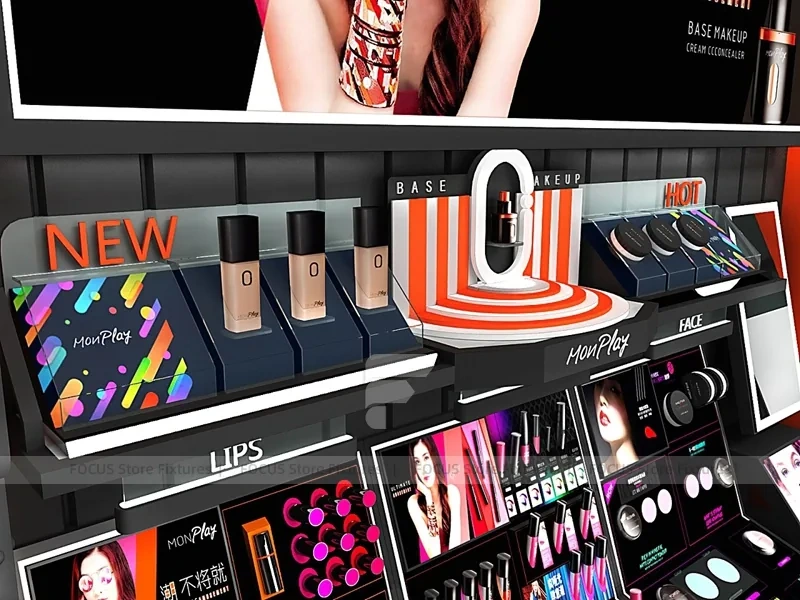 Close Up Makeup Display Shelf and Tester Counter