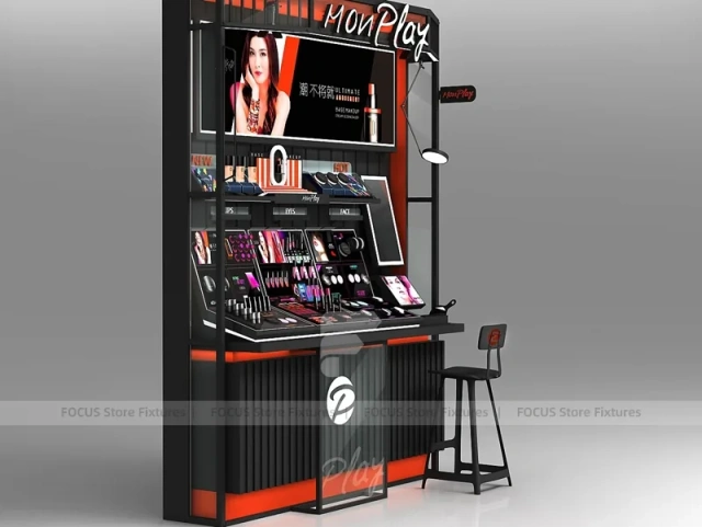 Close Up Makeup Display Shelf and Tester Counter