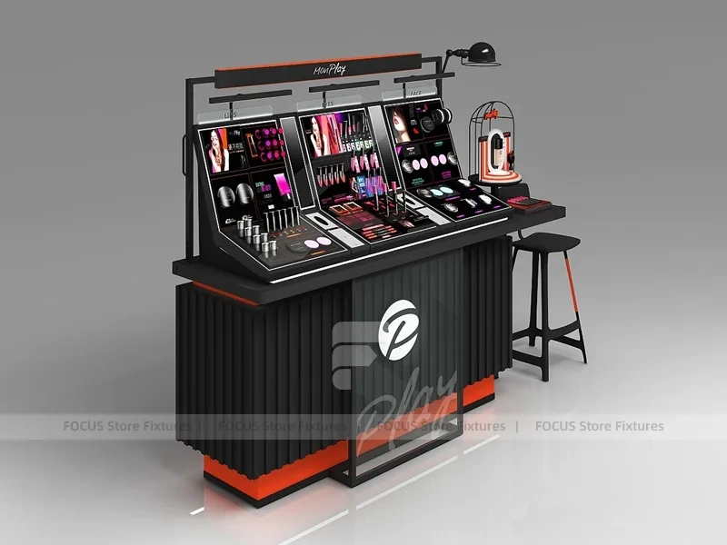 Close Up Makeup Display Shelf and Tester Counter
