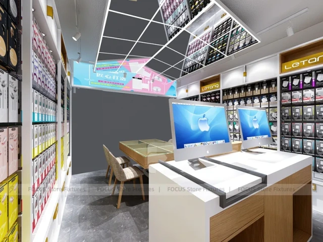 Colorful Mobile Accessories Store Interior