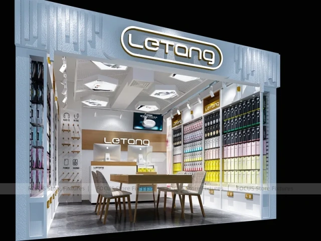 Colorful Mobile Accessories Store Interior