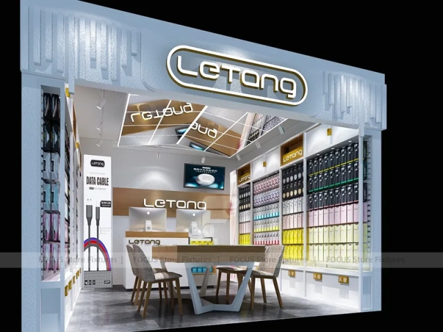 Colorful Mobile Accessories Store Interior