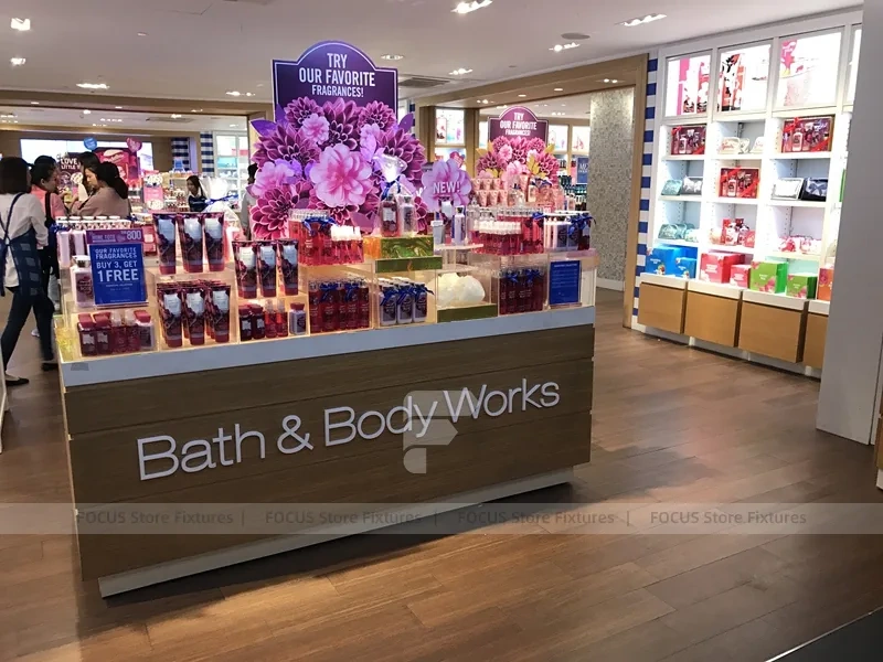 Compact Beauty Supply Store with Central Counter