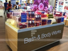 Compact Beauty Supply Store with Central Counter