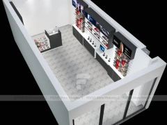 Compact White Mobile Phone Shop Floor Plan
