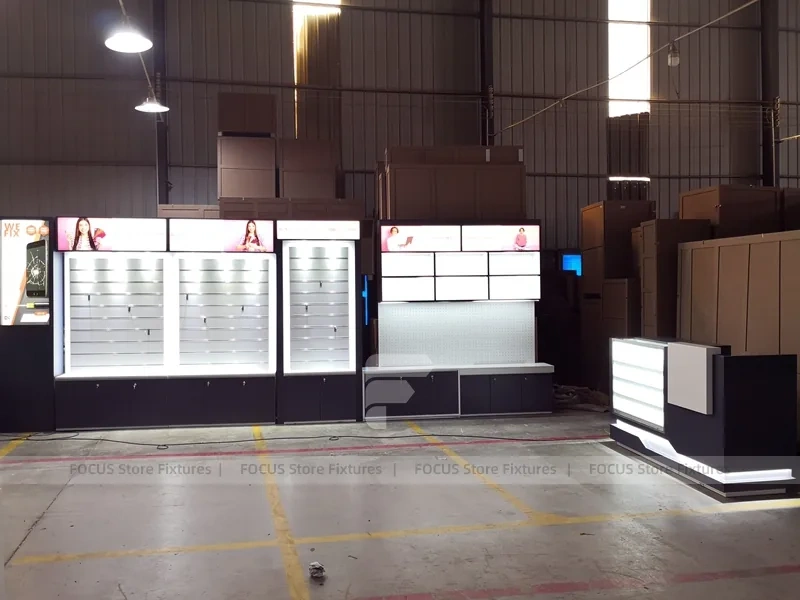 Compact White Mobile Phone Shop Floor Plan