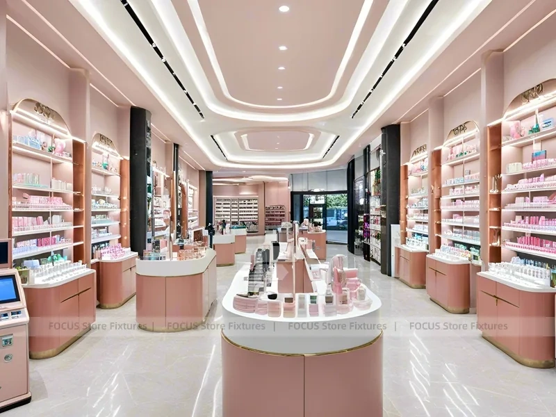 Coral Pink Cosmetics Boutique with Round Island