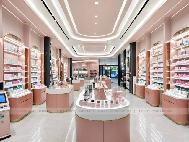 Coral Pink Cosmetics Boutique with Round Island