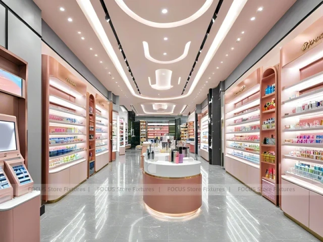 Coral Pink Cosmetics Boutique with Round Island
