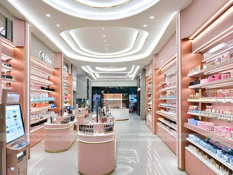 Coral Pink Cosmetics Boutique with Round Island