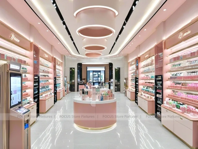 Coral Pink Cosmetics Boutique with Round Island