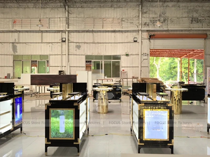 Cosmetics Kiosk Counter Fixture Showroom