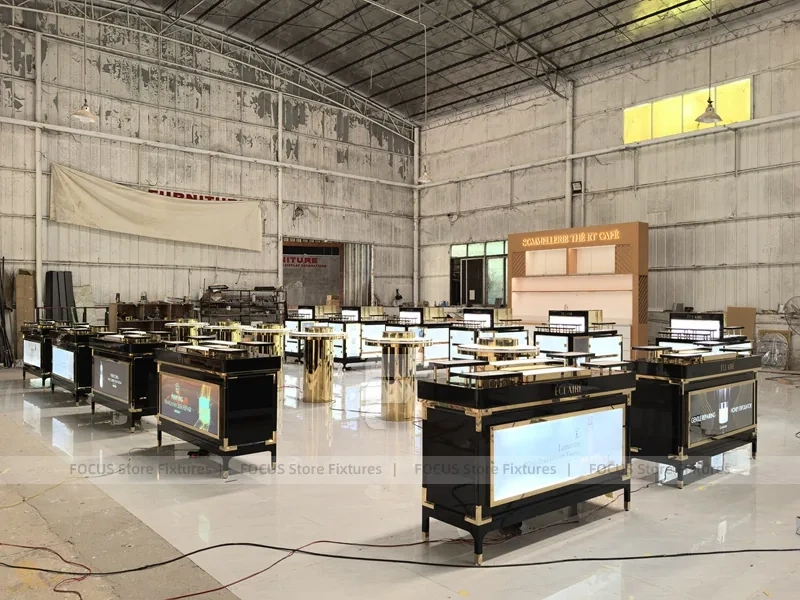 Cosmetics Kiosk Counter Fixture Showroom