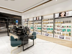 Cream Black Cosmetics Consultation Counter