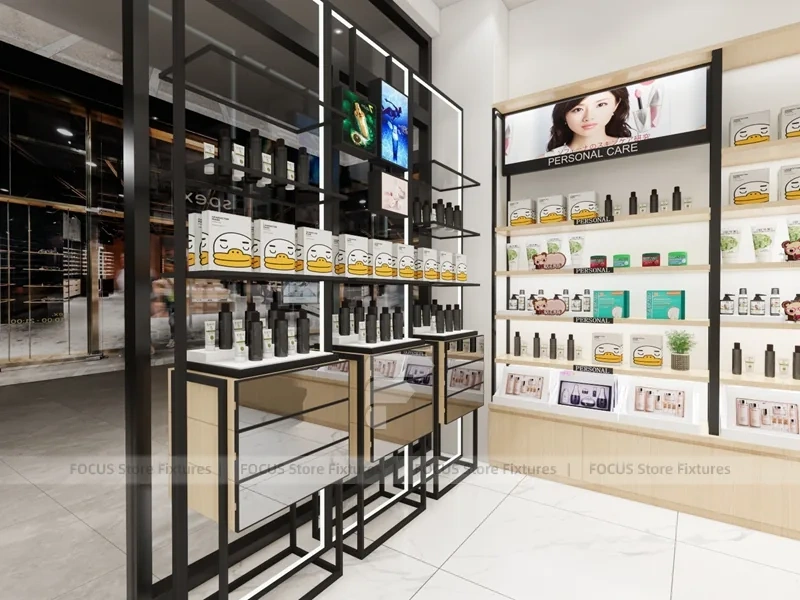 Cream Black Cosmetics Consultation Counter