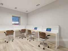 Cream Phone Store Counter And Wall Display