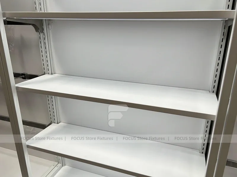 Cream White Phone Display Counter Cabinet