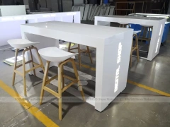 Dark Gray Mobile Shop Kiosk With Illuminated Floor