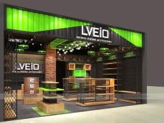 Dark Wood Mobile Phone Storefront Interior