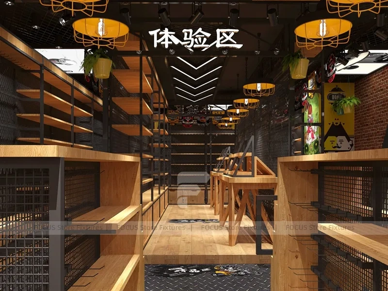 Dark Wood Mobile Phone Storefront Interior