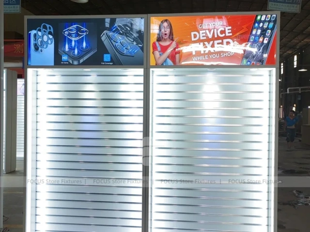 Device Fixer White Slatwall Phone Display