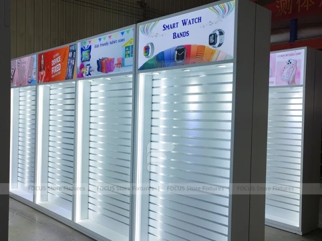 Device Fixer White Slatwall Phone Display