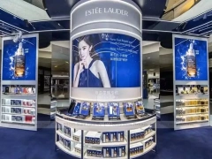 Estee Lauder Blue Cosmetics Mall Kiosk
