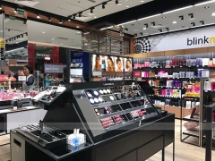 Estee Lauder Blue Cosmetics Mall Kiosk