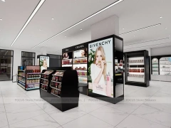 Givenchy Beauty Store with Black Gondola Displays