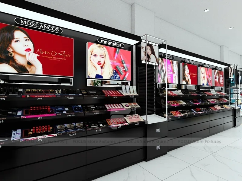 Givenchy Beauty Store with Black Gondola Displays