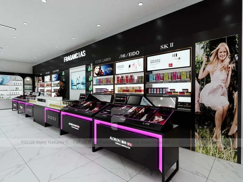 Givenchy Beauty Store with Black Gondola Displays