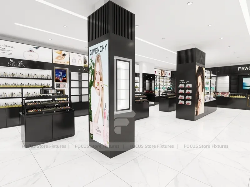 Givenchy Black Cosmetics Store Pillar Display