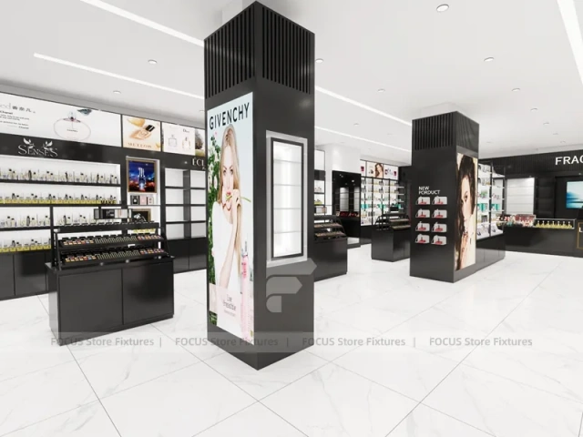 Givenchy Black Cosmetics Store Pillar Display