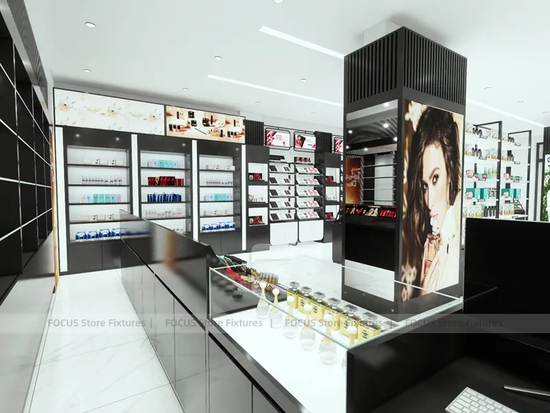 Givenchy Black Cosmetics Store Pillar Display