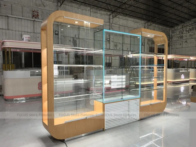 Gold Glass Mobile Phone Display Showcase