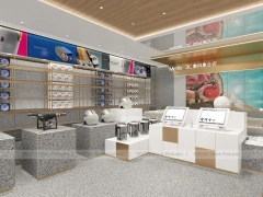 Gold White Mobile Accessories Wall Store