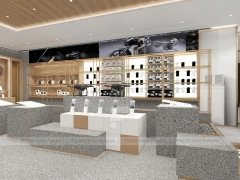 Gold White Mobile Accessories Wall Store