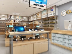 Gold White Mobile Accessories Wall Store
