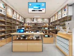 Gold White Mobile Accessories Wall Store