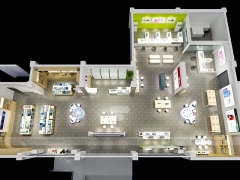 Gold White Mobile Accessories Wall Store