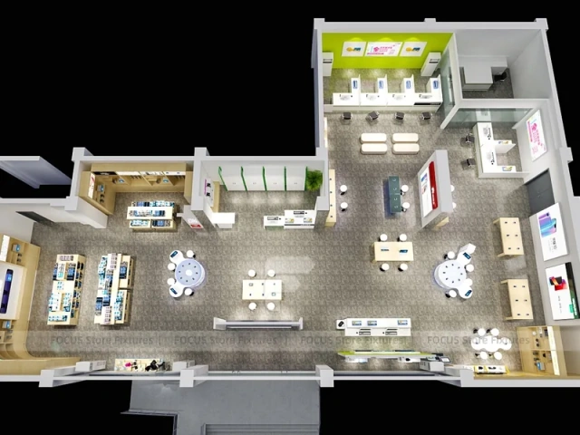 Gold White Mobile Accessories Wall Store